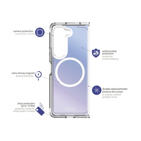 Чехол-накладка AVANA COSMIC Compatible with MagSafe для Samsung Galaxy Z Fold 5, фиолетовый - фото 12