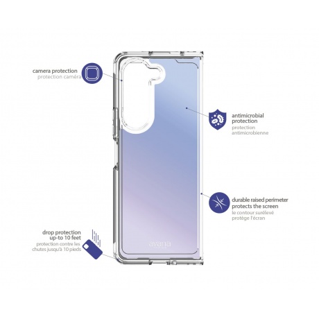 Чехол-накладка AVANA COSMIC для Samsung Galaxy Z Fold 5, фиолетовый - фото 13
