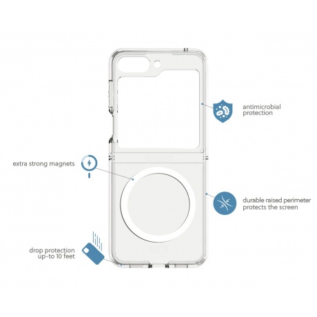 Чехол-накладка AVANA ICE Compatible with MagSafe для Samsung Galaxy Z Flip 5, голубой - фото 7