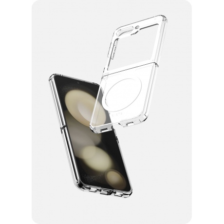 Чехол-накладка AVANA ICE Compatible with MagSafe для Samsung Galaxy Z Flip 5, прозрачный - фото 6