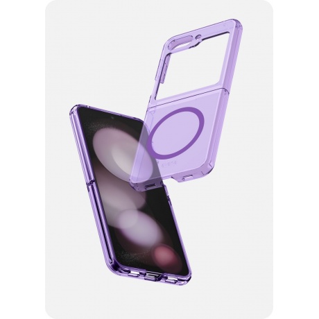 Чехол-накладка AVANA ICE Compatible with MagSafe для Samsung Galaxy Z Flip 5, сиреневый - фото 6