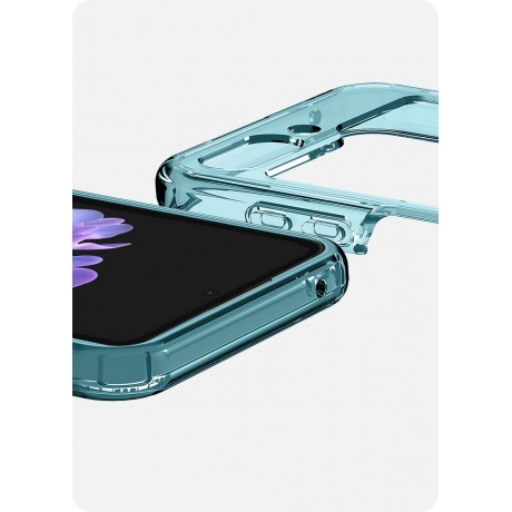 Чехол-накладка AVANA ICE RING Compatible with MagSafe для Samsung Galaxy Z Flip 5, голубой - фото 7