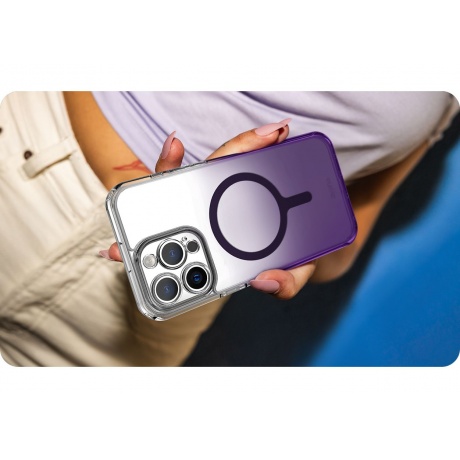 Чехол-накладка AVANA SUNRISE Compatible with MagSafe для iPhone 15 Pro (6.1&quot;), голубой - фото 9