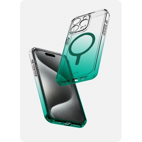 Чехол-накладка AVANA SUNRISE Compatible with MagSafe для iPhone 15 Pro (6.1&quot;), зеленый - фото 2