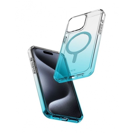 Чехол-накладка AVANA SUNRISE Compatible with MagSafe для iPhone 15 Pro Max (6.7&quot;), голубой - фото 2