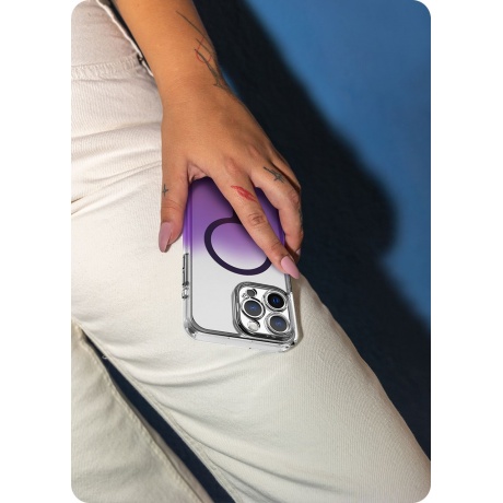 Чехол-накладка AVANA SUNRISE Compatible with MagSafe для iPhone 15 Pro Max (6.7&quot;), сиреневый - фото 7