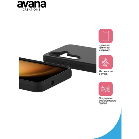 Чехол-накладка AVANA VELVET w/MagSafe для Samsung Galaxy S24+, черный - фото 4