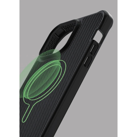 Чехол-накладка ITSKINS BALLISTIC R // NYLON w/MagSafe для iPhone 15 /14 (6.1"), черный - фото 2