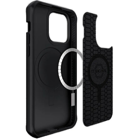 Чехол-накладка ITSKINS BALLISTIC R // NYLON w/MagSafe для iPhone 15 /14 (6.1"), черный - фото 3