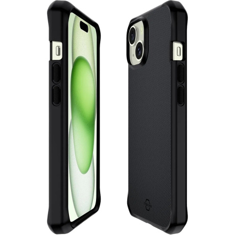 Чехол-накладка ITSKINS BALLISTIC R // NYLON w/MagSafe для iPhone 15 /14 (6.1"), черный - фото 5