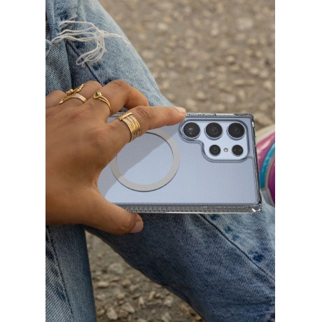 Чехол-накладка ITSKINS HYBRID CLEAR w/MagSafe для Samsung Galaxy S24 Ultra, прозрачный - фото 3