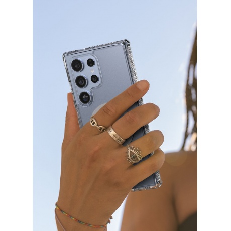 Чехол-накладка ITSKINS HYBRID CLEAR w/MagSafe для Samsung Galaxy S24 Ultra, прозрачный - фото 4