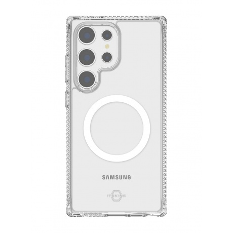Чехол-накладка ITSKINS HYBRID CLEAR w/MagSafe для Samsung Galaxy S24 Ultra, прозрачный - фото 6