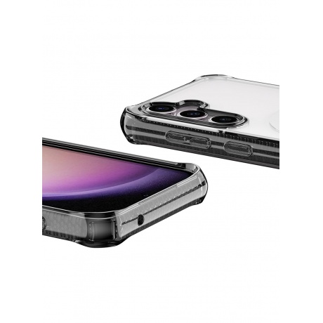 Чехол-накладка ITSKINS HYBRID CLEAR with MagSafe для Samsung Galaxy S23FE, дымчатый - фото 3