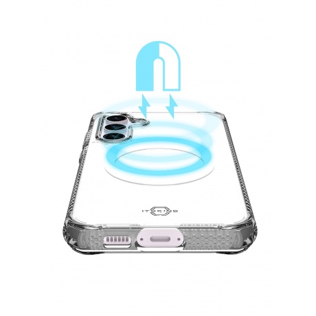 Чехол-накладка ITSKINS HYBRID CLEAR with MagSafe для Samsung Galaxy S23FE, прозрачный - фото 5