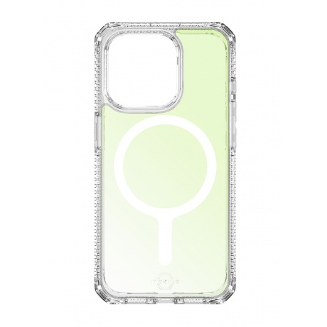 Чехол-накладка ITSKINS HYBRID R IRIDESCENT MagSafe для iPhone 15 Pro Max, зеленый - фото 1