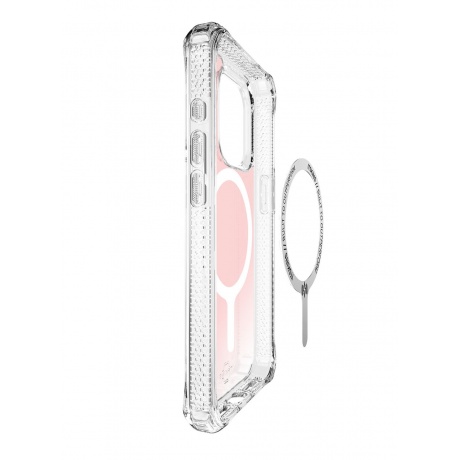Чехол-накладка ITSKINS HYBRID R IRIDESCENT MagSafe для iPhone 15 Pro Max, розовый - фото 3