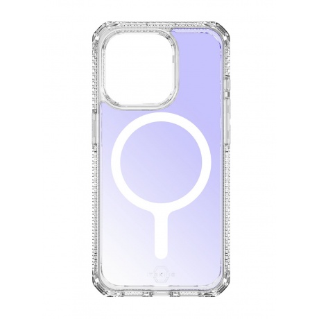 Чехол-накладка ITSKINS HYBRID R IRIDESCENT MagSafe для iPhone 15 Pro Max, фиолетовый - фото 1