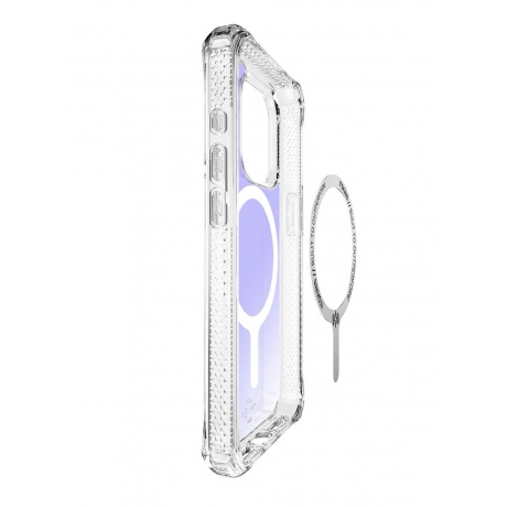 Чехол-накладка ITSKINS HYBRID R IRIDESCENT MagSafe для iPhone 15 Pro Max, фиолетовый - фото 3