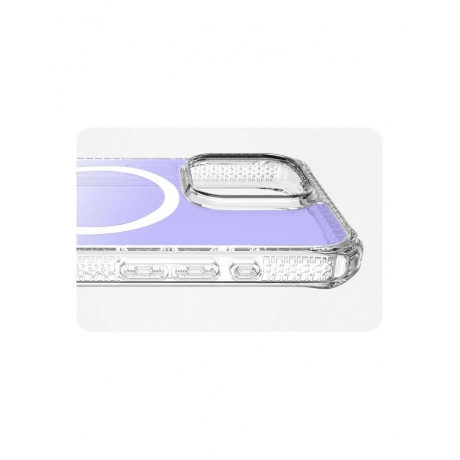 Чехол-накладка ITSKINS HYBRID R IRIDESCENT MagSafe для iPhone 15 Pro Max, фиолетовый - фото 9