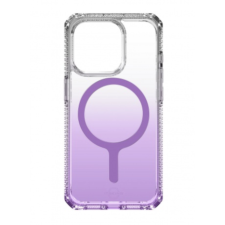 Чехол-накладка ITSKINS HYBRID R OMBRE MagSafe для iPhone 15 Pro Max (6.7&quot;), сиреневый - фото 1
