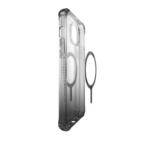 Чехол-накладка ITSKINS HYBRID R OMBRE MagSafe для iPhone 15/14  (6.1&quot;), дымчатый - фото 3