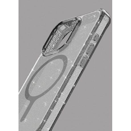 Чехол-накладка ITSKINS HYBRID R SPARK w/MagSafe для iPhone 15 Pro  (6.1&quot;), дымчатый - фото 2