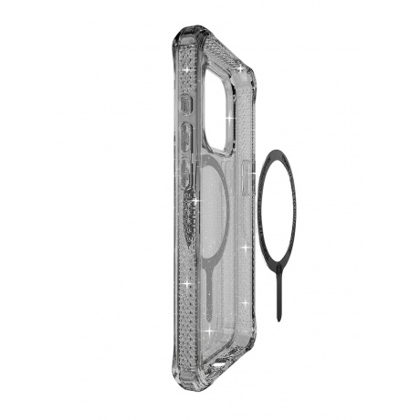 Чехол-накладка ITSKINS HYBRID R SPARK w/MagSafe для iPhone 15 Pro  (6.1&quot;), дымчатый - фото 3