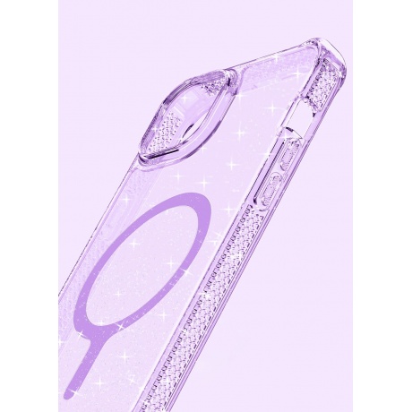 Чехол-накладка ITSKINS HYBRID R SPARK w/MagSafe для iPhone 15/14  (6.1&quot;), сиреневый - фото 2