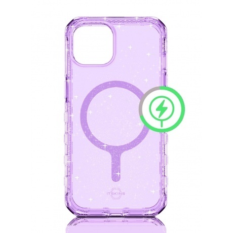 

Чехол-накладка ITSKINS HYBRID R SPARK w/MagSafe для iPhone 15/14 (6.1"), сиреневый
