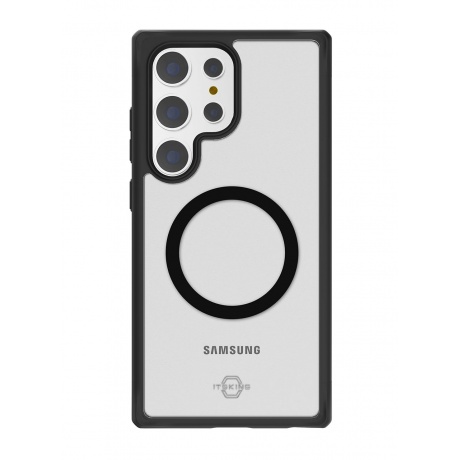 Чехол-накладка ITSKINS HYBRID SOLID w/MagSafe для Samsung Galaxy S24 Ultra , черн./прозрачный - фото 3