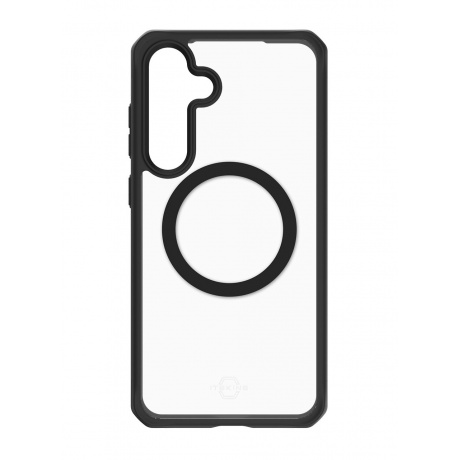 Чехол-накладка ITSKINS HYBRID SOLID with MagSafe для Samsung Galaxy S24, черный/прозрачный - фото 1