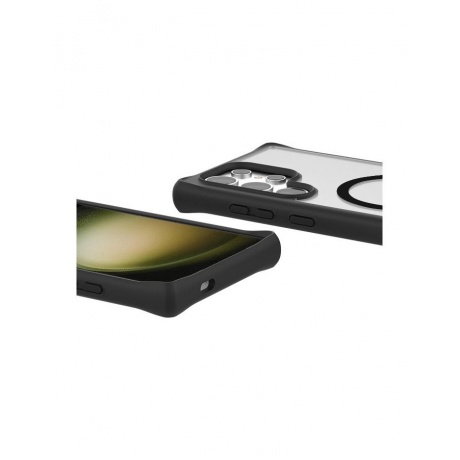 Чехол-накладка ITSKINS HYBRID SOLID with MagSafe для Samsung Galaxy S24, черный/прозрачный - фото 9