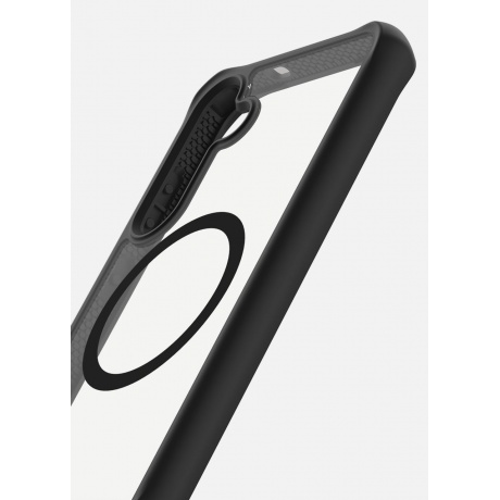Чехол-накладка ITSKINS HYBRID SOLID with MagSafe для Samsung Galaxy S24+, черный/прозрачный - фото 2