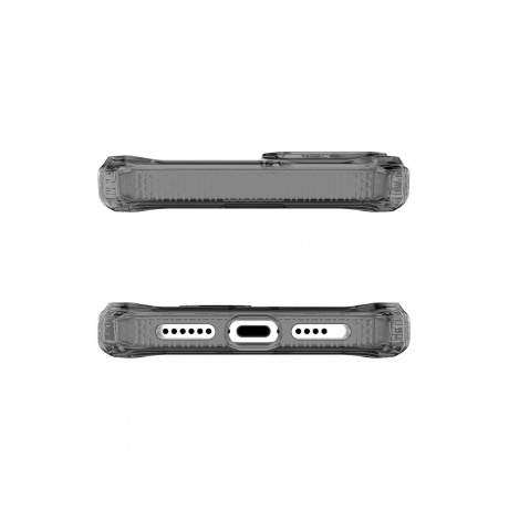 Чехол-накладка ITSKINS SUPREME R CLEAR MagSafe для iPhone 15 , графит/прозрачный - фото 6