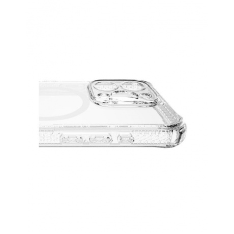 Чехол-накладка ITSKINS SUPREME R CLEAR MagSafe для iPhone 15 Pro Max, белый/прозрачный - фото 9