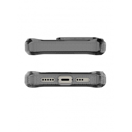Чехол-накладка ITSKINS SUPREME R CLEAR MagSafe для iPhone 15 Pro Max, графит/прозрачный - фото 6