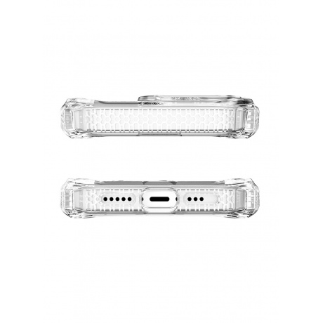 Чехол-накладка ITSKINS SUPREME R CLEAR MagSafe для iPhone 15 Pro, белый/прозрачный - фото 6