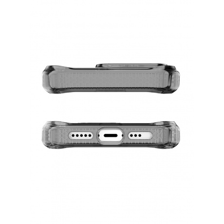 Чехол-накладка ITSKINS SUPREME R CLEAR MagSafe для iPhone 15 Pro, графит/прозрачный - фото 6
