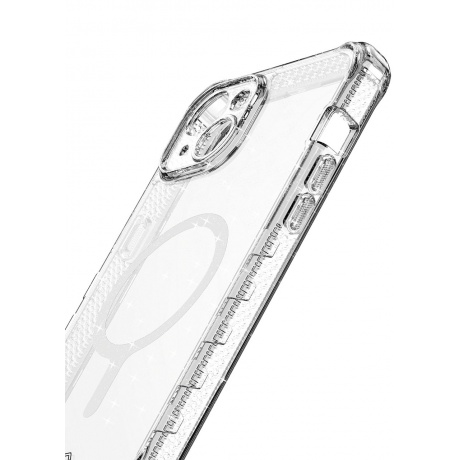 Чехол-накладка ITSKINS SUPREME R SPARK MagSafe для iPhone 15 Plus, прозрачный - фото 2