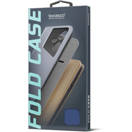 Чехол BoraSCO Fold Case для Samsung Galaxy A55 синий - фото 1