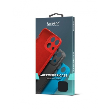 Чехол BoraSCO Microfiber Case для Xiaomi Redmi Note 13 Pro + черный - фото 1