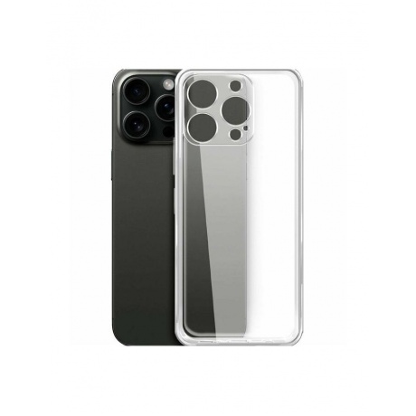 Чехол силиконовый BoraSCO для Apple iPhone 15 Pro Max прозрачный - фото 2