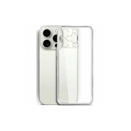 Чехол силиконовый BoraSCO для Apple iPhone 15 Pro прозрачный - фото 2