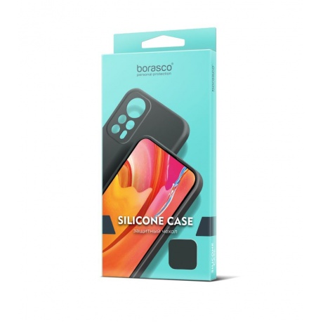 Чехол BoraSCO Silicone Case матовый для Xiaomi Redmi Note 12 (4G) черный - фото 1