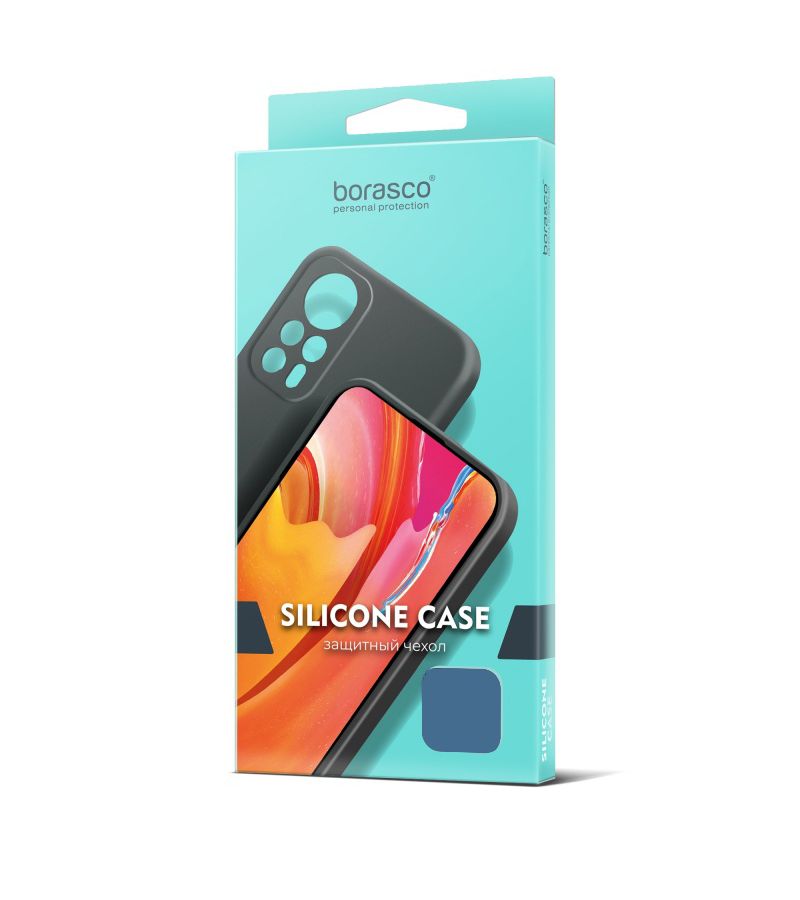 Чехол BoraSCO Silicone Case матовый для Xiaomi Redmi A3 синий