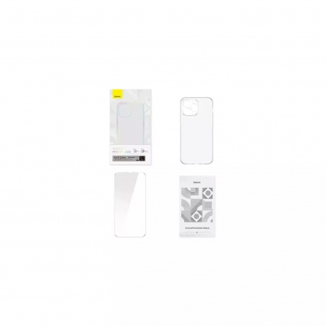 Чехол Baseus Corning Series для iPhone 13 Pro + защитное стекло 2шт Transparent/прозрачный (P60112201201-01) - фото 8