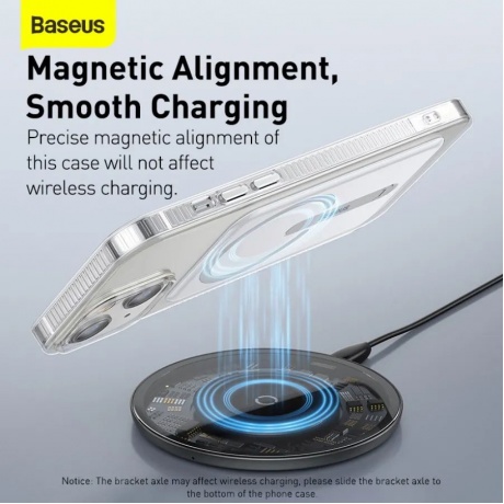 Чехол Baseus Magnetic для iPhone 13 Transparent/прозрачный (ARCX000002) - фото 11
