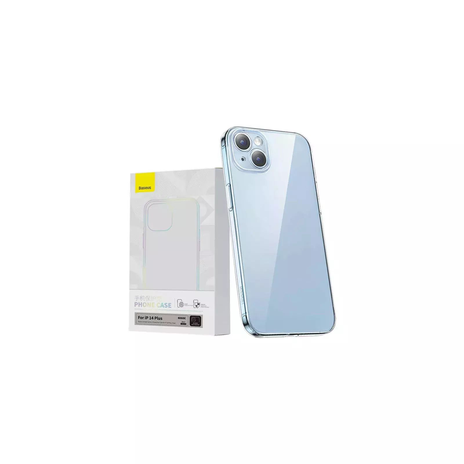Чехол Baseus Simple Series 2 для iPhone 14 Plus Transparent/прозрачный (P60151104201-02) чехол крышка lemon tree для apple iphone 7 plus 8 plus силикон прозрачный