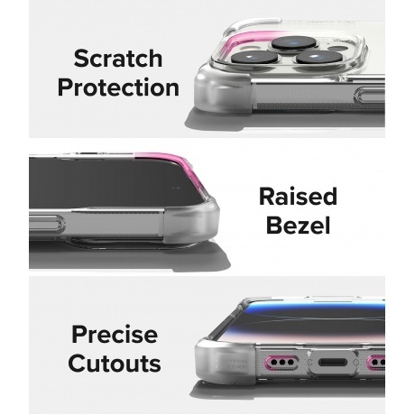 Чехол Spigen Ringke Fusion Bumper iPhone 14 Pro Clear - фото 11